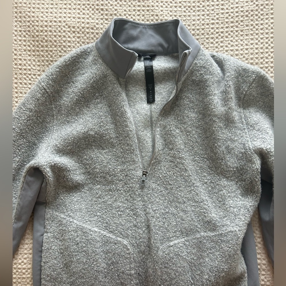 Lululemon quarter zip 1/4 Sherpa pullover grey